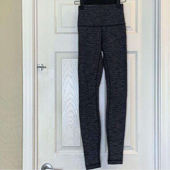 Lululemon Wunder Under High-Rise Tight *28" Luon Variegated Knit Heathered Black - Picture 1 of 8